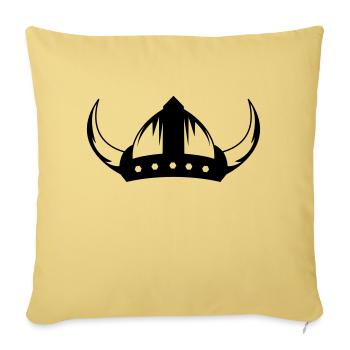wikinger_helm_01 - Sofa pillowcase 17,3'' x 17,3'' (45 x 45 cm) - washed yellow - Front