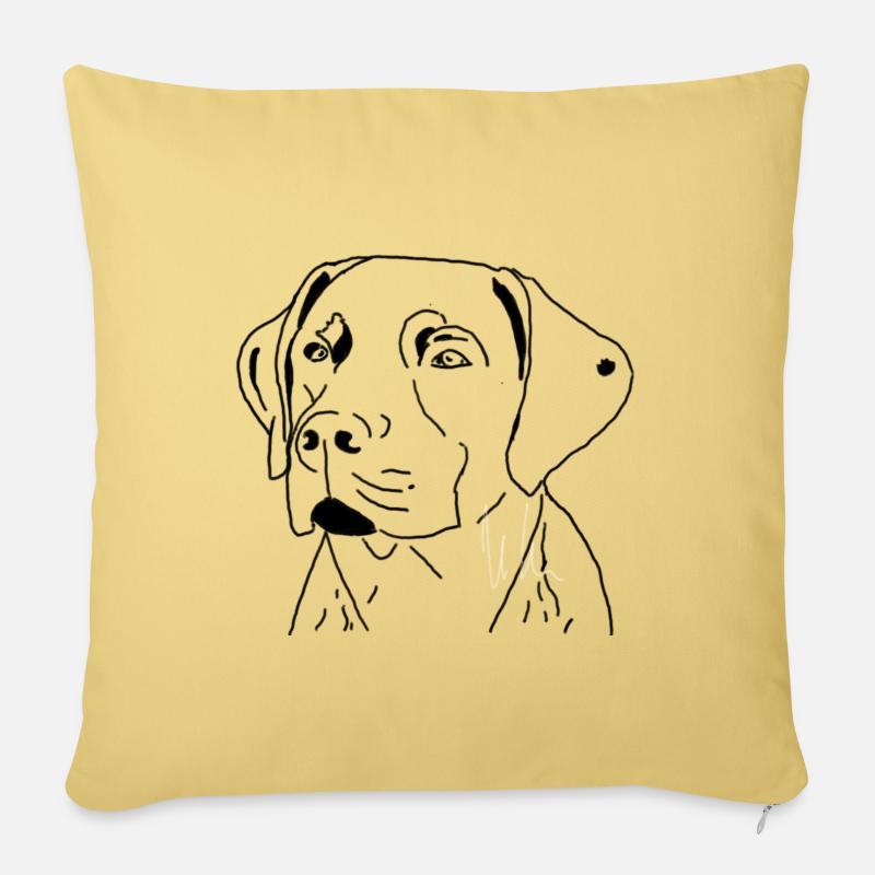Labrador - Sofakissenbezug 45 x 45 cm - Hellgelb