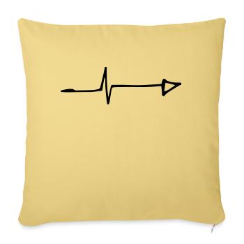 arrow right heartbeat arrows - Sofa pillowcase 17,3'' x 17,3'' (45 x 45 cm) - washed yellow - Front