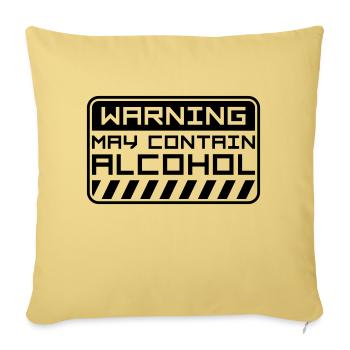May Contain Alcohol Warning - Sofakissenbezug 45 x 45 cm - Hellgelb - Vorne