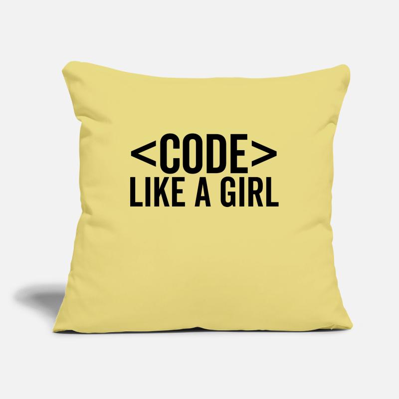Code wie ein Mädchen Sofakissenbezug 45 x 45 cm