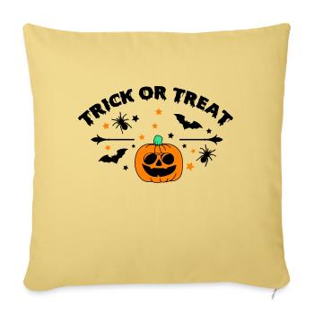 trick or treat 02 - Sofa pillowcase 17,3'' x 17,3'' (45 x 45 cm) - washed yellow - Front