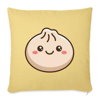 Adorable Dumpling Kawaii Food - Sofa pillowcase 17,3'' x 17,3'' (45 x 45 cm) - washed yellow - Front