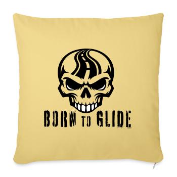 Né pour planer - Housse de coussin décorative 45 x 45 cm - jaune délavé - Devant