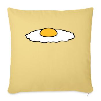 oeuf au plat manger délicieux cuire le chef - Housse de coussin décorative 45 x 45 cm - jaune délavé - Devant