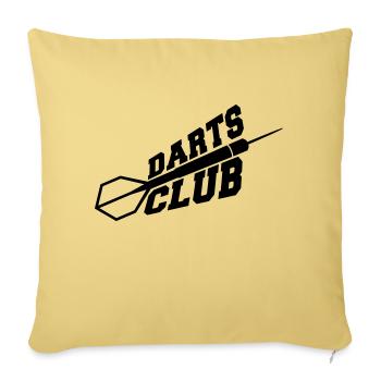 Darts Club Logo - Sofa pillowcase 17,3'' x 17,3'' (45 x 45 cm) - washed yellow - Front