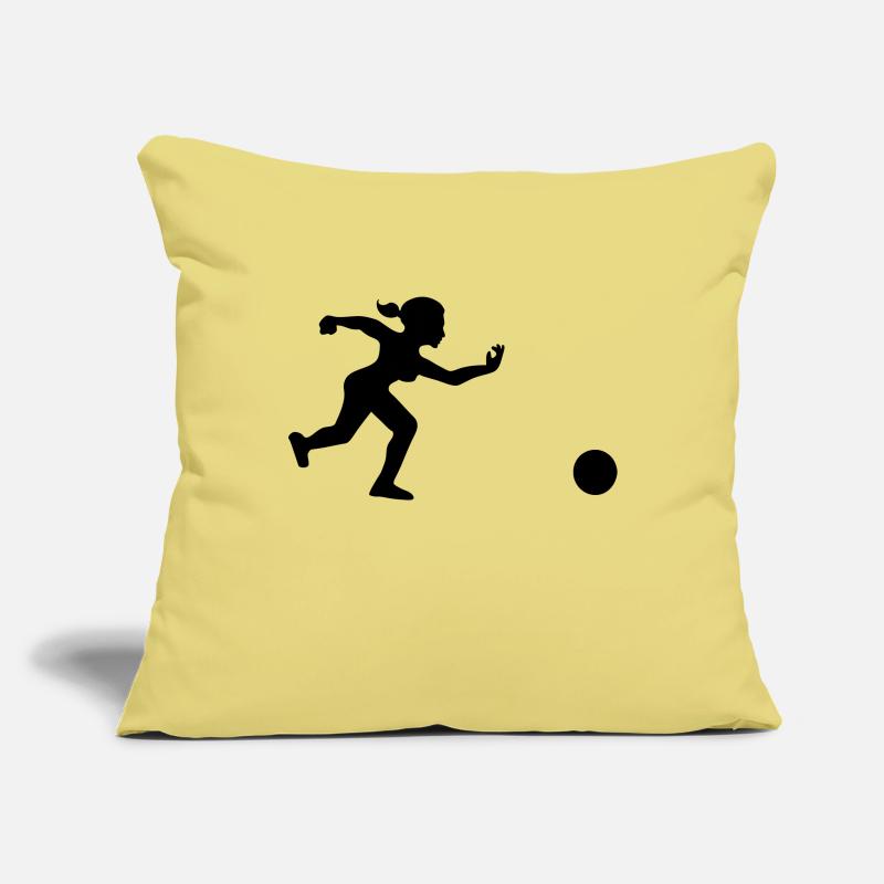 joueuse de bowling lance sa boule Housse de coussin décorative 45 x 45 cm