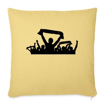 Fans Schal - Sofakissenbezug 45 x 45 cm - Hellgelb - Vorne