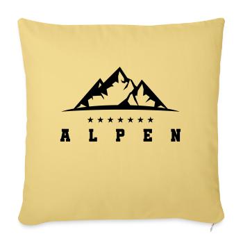alpen berge - Sofakissenbezug 45 x 45 cm - Hellgelb - Vorne