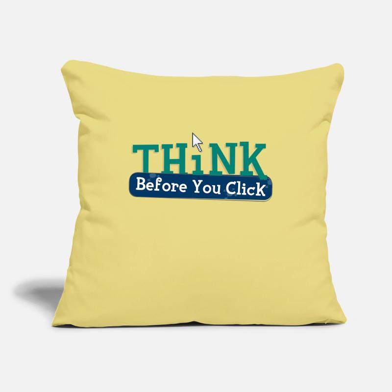 Denken Sie vor dem Computer-Hacking-Hacker nach Sofakissenbezug 45 x 45 cm