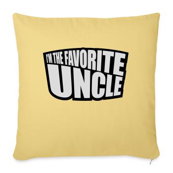 at The Favorite Uncle - Sofa pillowcase 17,3'' x 17,3'' (45 x 45 cm) - washed yellow - Front