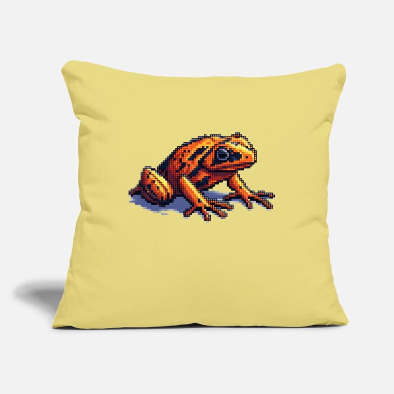 Poison dart frog dans des graphismes rétro pixel cool Housse de coussin décorative 45 x 45 cm