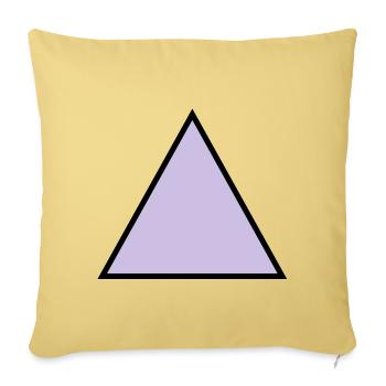 hipster triangle triangle shape - Sofa pillowcase 17,3'' x 17,3'' (45 x 45 cm) - washed yellow - Front