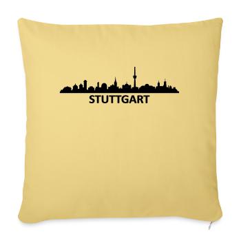 Skyline Stuttgart Name - Sofakissenbezug 45 x 45 cm - Hellgelb - Vorne
