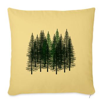 Fir Autumn October Winter Nature Wilderness Environment - Sofa pillowcase 17,3'' x 17,3'' (45 x 45 cm) - washed yellow - Front