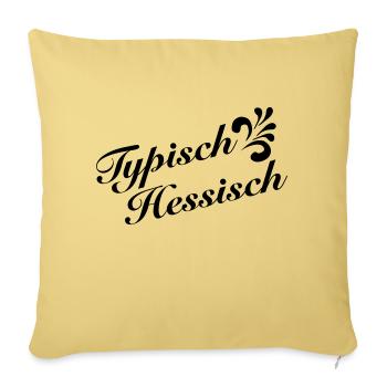 Typical Hessian – Original Hessian Shirts - Sofa pillowcase 17,3'' x 17,3'' (45 x 45 cm) - washed yellow - Front