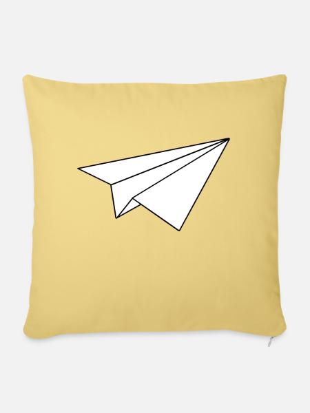 Papierflieger - Sofakissenbezug 45 x 45 cm - Hellgelb