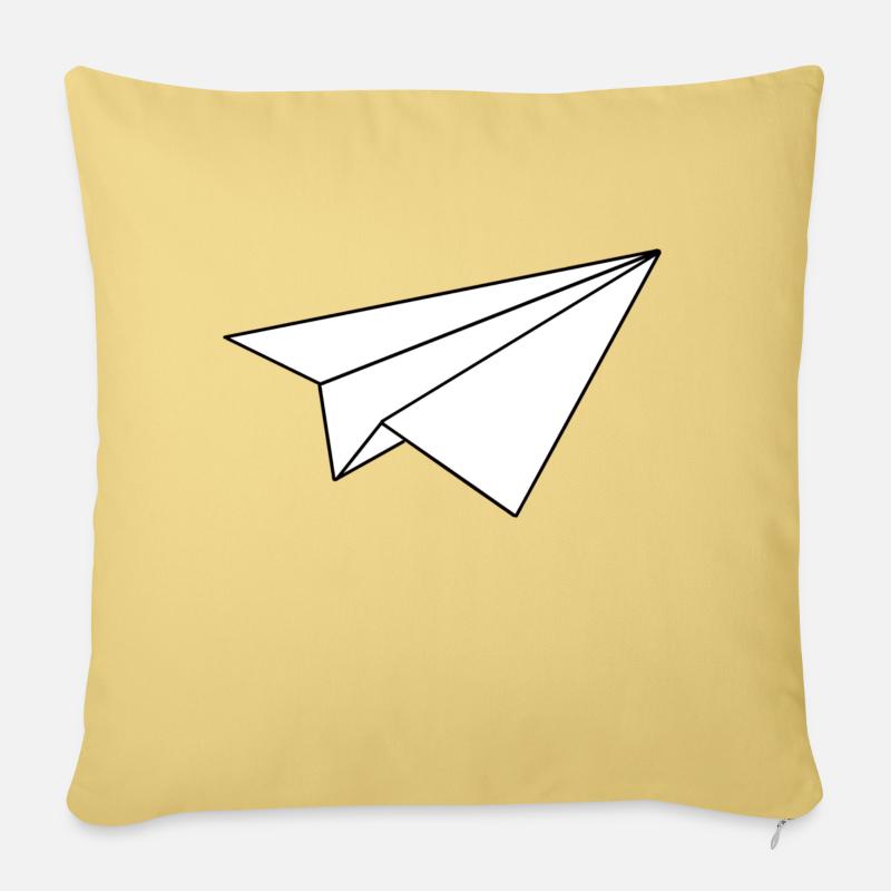 Papierflieger - Sofakissenbezug 45 x 45 cm - Hellgelb