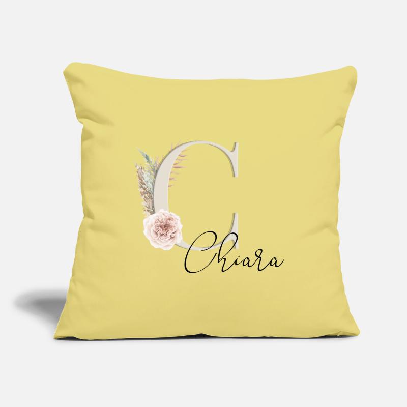 Chiara! Nom Boho Housse de coussin décorative 45 x 45 cm