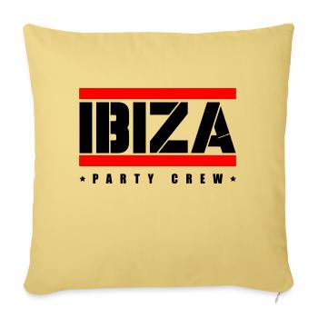 Ibiza Party Crew - Housse de coussin décorative 45 x 45 cm - jaune délavé - Devant