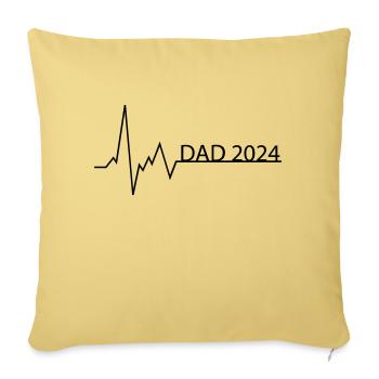 Dad 2024 Papa Vater Schwanger - Sofakissenbezug 45 x 45 cm - Hellgelb - Vorne