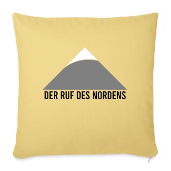 Der Ruf des Nordens - Housse de coussin décorative 45 x 45 cm - jaune délavé - Devant