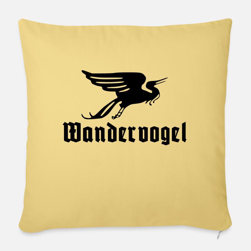 Wandervogel text - Sofakissenbezug 45 x 45 cm - Hellgelb