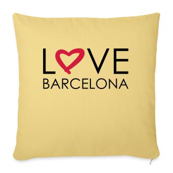 amour barcelona - Housse de coussin décorative 45 x 45 cm - jaune délavé - Devant
