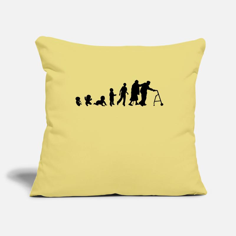 evolution man human old age Sofa pillowcase 17,3'' x 17,3'' (45 x 45 cm)