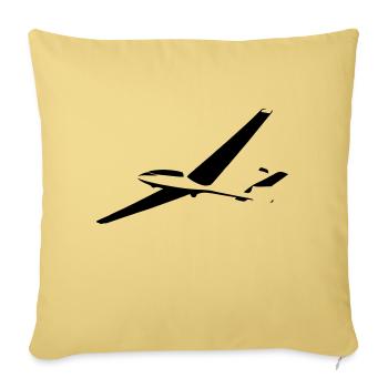 puchacz glider glider glider glider - Sofa pillowcase 17,3'' x 17,3'' (45 x 45 cm) - washed yellow - Front