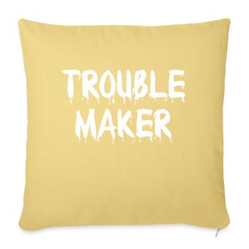 Trouble Maker 2021 - Housse de coussin décorative 45 x 45 cm - jaune délavé - Devant
