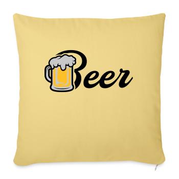 Bière Maßkrug - Housse de coussin décorative 45 x 45 cm - jaune délavé - Devant
