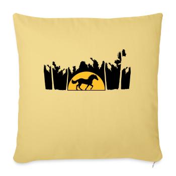 Palm Beach Sun Horse - Housse de coussin décorative 45 x 45 cm - jaune délavé - Devant
