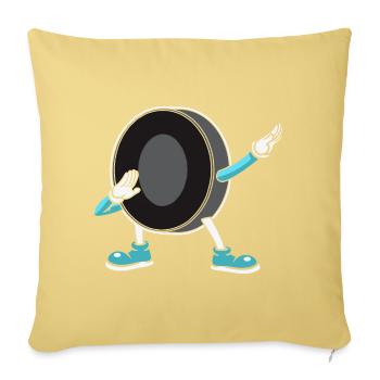 Eishockey - Sofa pillowcase 17,3'' x 17,3'' (45 x 45 cm) - washed yellow - Front