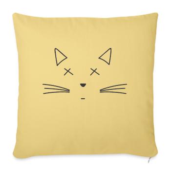 Katze - Sofakissenbezug 45 x 45 cm - Hellgelb - Vorne