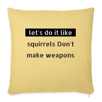 Funny Quote Jokes Geek Hippie Festival - Sofa pillowcase 17,3'' x 17,3'' (45 x 45 cm) - washed yellow - Front