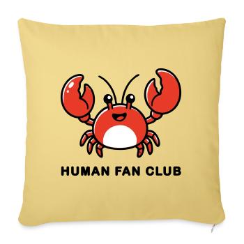 AI Human Fan Club - Sofa pillowcase 17,3'' x 17,3'' (45 x 45 cm) - washed yellow - Front