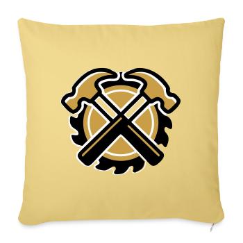 Zimmermann Hammer Logo - Sofa pillowcase 17,3'' x 17,3'' (45 x 45 cm) - washed yellow - Front