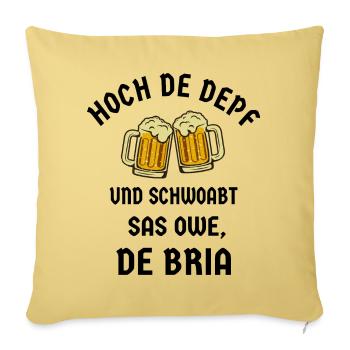 Biergarten Bayern Bier Bierkrug Bierzelt bayerisch - Sofakissenbezug 45 x 45 cm - Hellgelb - Vorne