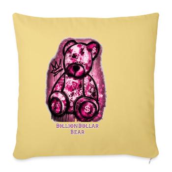 BillionDollar Bear Graffiti - Sofakissenbezug 45 x 45 cm - Hellgelb - Vorne