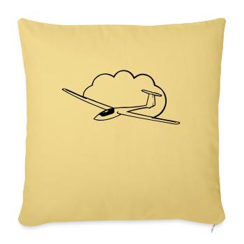Segelflugzeug - Sofakissenbezug 45 x 45 cm - Hellgelb - Vorne