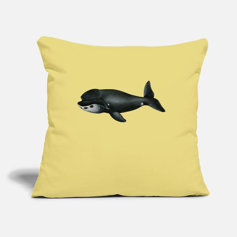 bowhead whale Sofa pillowcase 17,3'' x 17,3'' (45 x 45 cm)