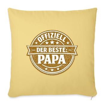 Officially the Best Dad Gift Vintage - Sofa pillowcase 17,3'' x 17,3'' (45 x 45 cm) - washed yellow - Front