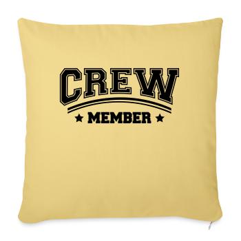 Cool Crew Member Logo Design - Housse de coussin décorative 45 x 45 cm - jaune délavé - Devant