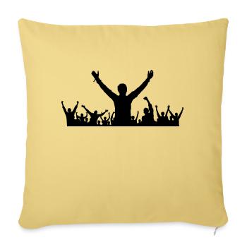 Menschen - Gruppe Fans - Sofakissenbezug 45 x 45 cm - Hellgelb - Vorne