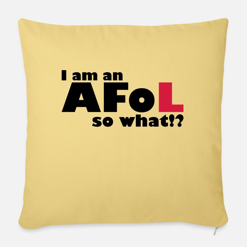 I am an AFoL so what? - Sofakissenbezug 45 x 45 cm - Hellgelb