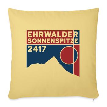 Ehrwalder Sonnenspitze Berg Mieminger Kette Tirol - Sofa pillowcase 17,3'' x 17,3'' (45 x 45 cm) - washed yellow - Front