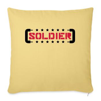 Stars Soldier Logo War General Freedom Fighter - Sofa pillowcase 17,3'' x 17,3'' (45 x 45 cm) - washed yellow - Front