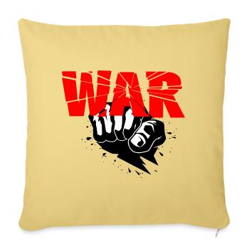 No War - Housse de coussin décorative 45 x 45 cm - jaune délavé - Devant