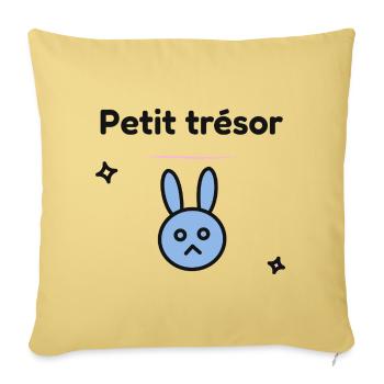 BEBE.PARENT. PARENTS. MAMAN. PAPA. FUTURE MAMAN - Housse de coussin décorative 45 x 45 cm - jaune délavé - Devant